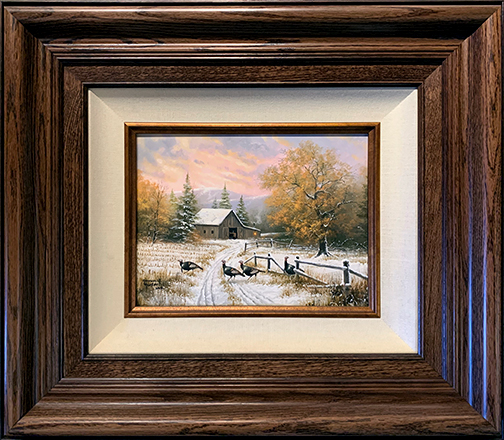 MastersEditions's tweet photo. Abraham Hunter original available NOW! Call your favorite Art Consultant to purchase.

“Turkey Crossing” 9x12 $1525 Framed in Renoir Walnut with Remarque of a labrador retriever.

#AbrahamHunter #MastersEditions #TurkeyCrossing #TurkeyCrossingByAbrahamHunter https://t.co/jfpyNEaLeo