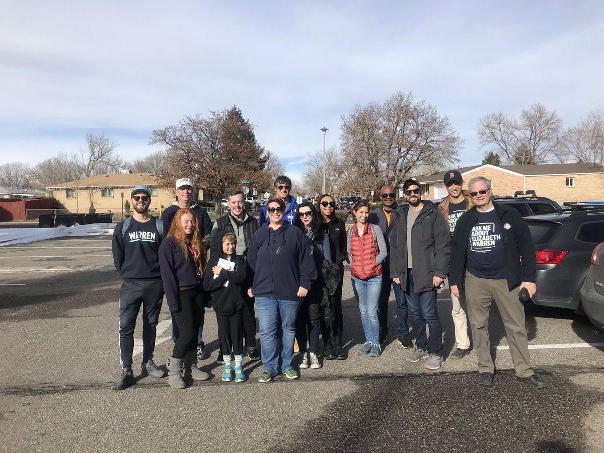 apardee's tweet photo. Double headers aren’t just for baseball! Our Denver volunteers are doing two canvasses back-to-back today! First one is off to a great start in Montbello! 💪 #DenverForWarren #DreamBigKnockHard https://t.co/LqKY6o2Ygc