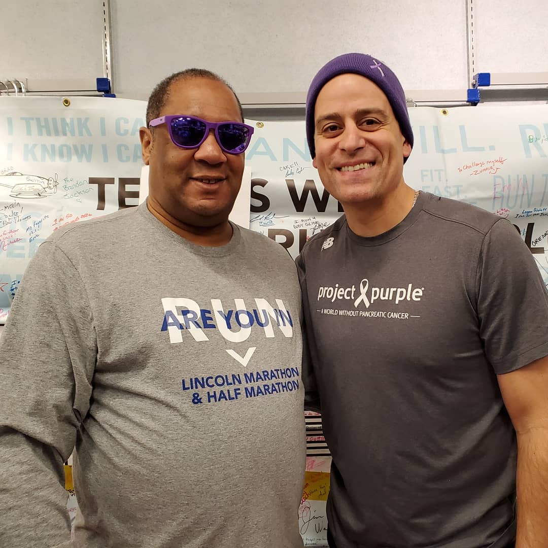 RunLincoln's tweet photo. We spotted @BennieForLNK with @DinoVPurple at the #LTCSignUpSaturday event. We are ๐ing the Project Purple Goodr shades. https://t.co/rRdkxd7IMh