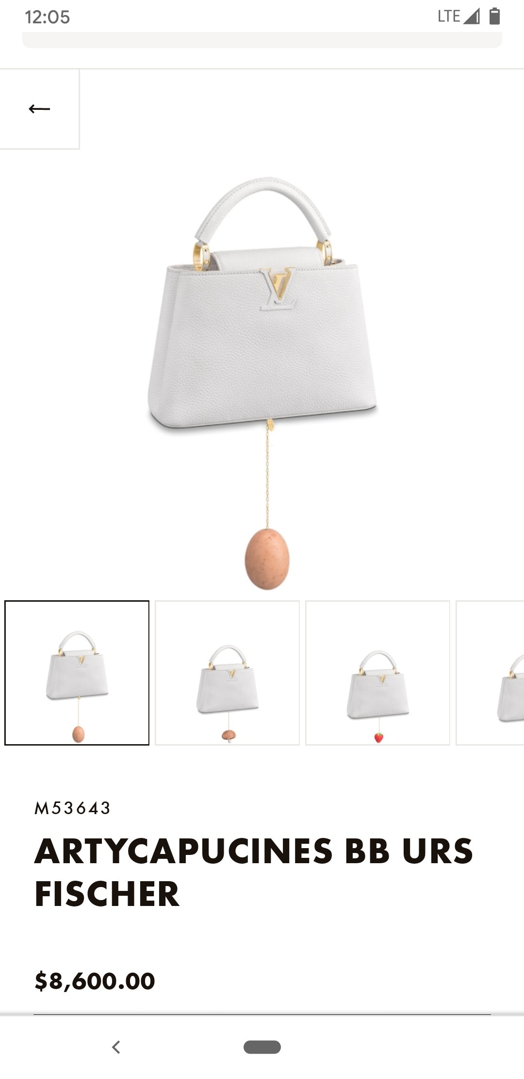 Anne Cutler on X Louis Vuitton has a new 8 600 handbag with a banana hanging from it. Or a carrot. Or if you re really feeling wild. an egg. https t sTgin9C4Lu X