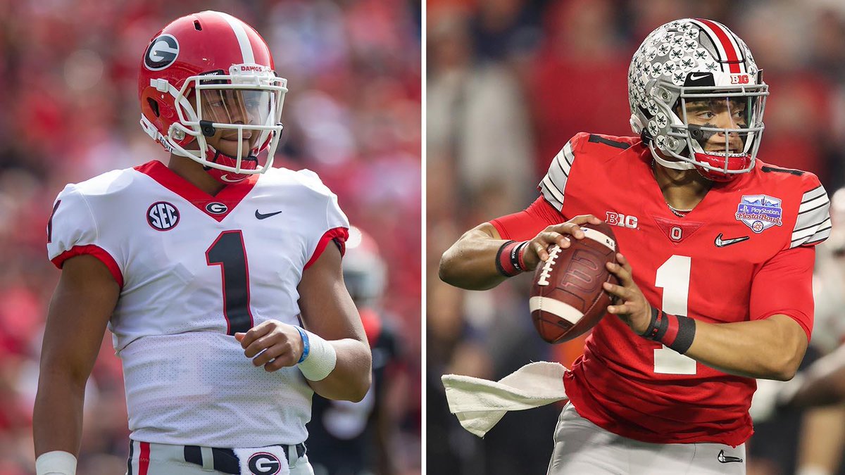 ESPNCFB's tweet photo. What a difference a year can make 👏

Justin Fields announced his plans to transfer from Georgia to Ohio State one year ago today. This season he was a Heisman finalist and led the Buckeyes to the CFP semifinals. https://t.co/szovGOJd7Q