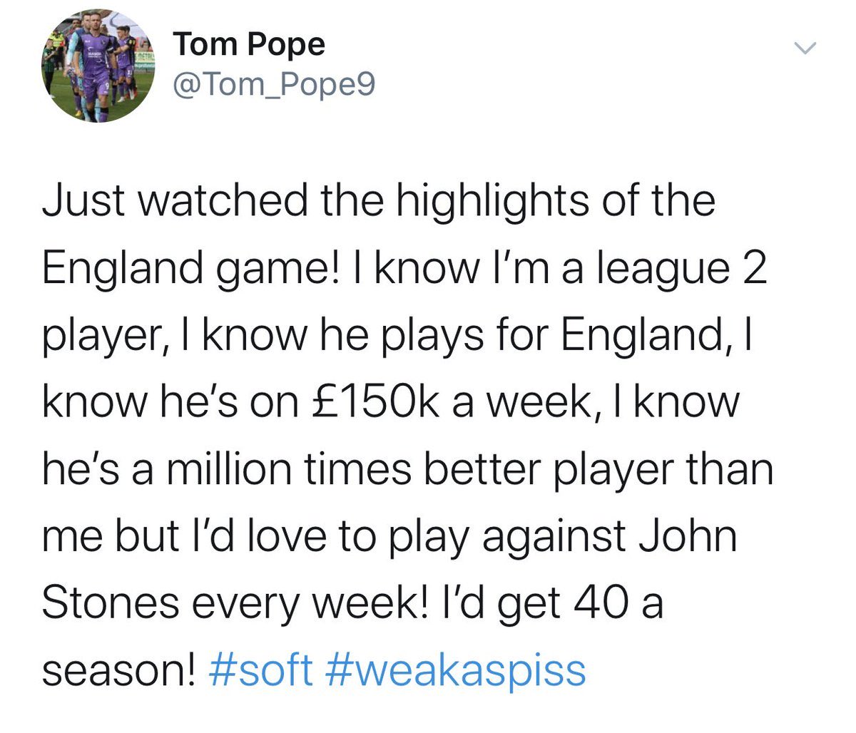 EPLBible's tweet photo. Tom Pope has just scored against John Stone and Manchester City. 

He’s done it 😂😂 https://t.co/xK0O3kR5wB