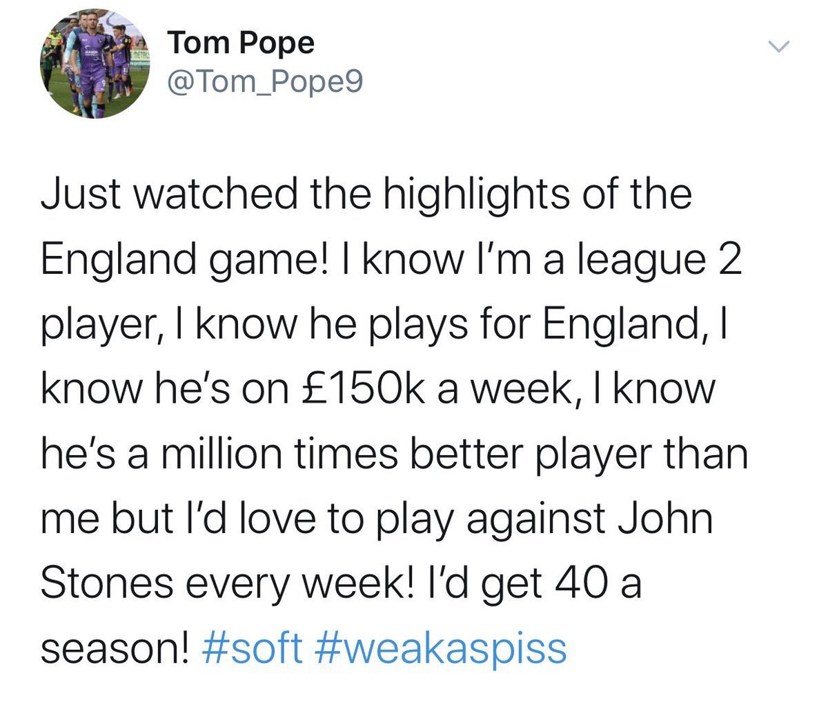 seidodge's tweet photo. Fair play to Tom Pope https://t.co/UJRzdXZSMs