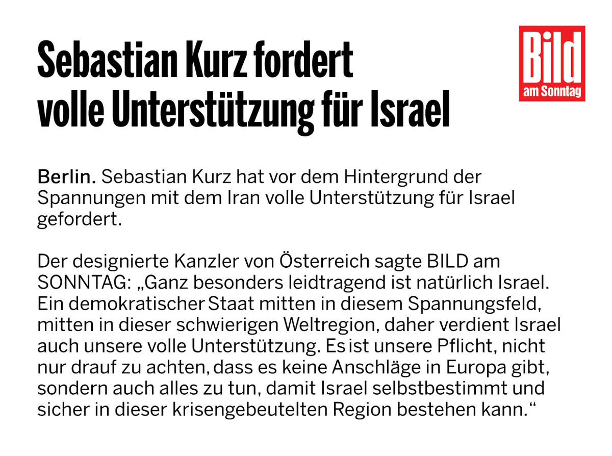 .@sebastiankurz fordert volle Unterstützung für Israel