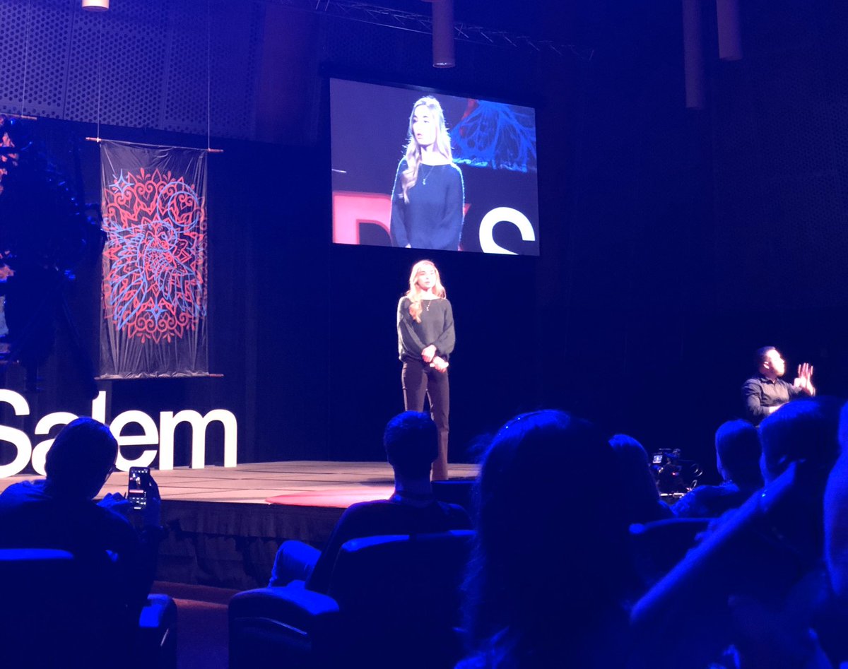 TEDxSalem_com's tweet photo. “Mental health and physical health are equal and should be treated as such. ... It is always OK to take a break.” — Hailey Hardcastle on teen mental health at #TEDxSalem https://t.co/jGkN2eIGB5
