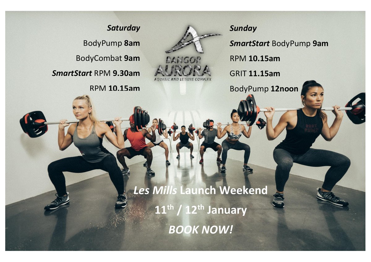 Les Mills Launch Weekend- Jan 11/12

The latest music, choreography backed by science, &amp; the GREATEST INSTRUCTORS, all together to give you the best results possible!

New to classes? Book one of our SMARTSTART SESSIONS

#MOREfitness #2020vision #Feelitall
