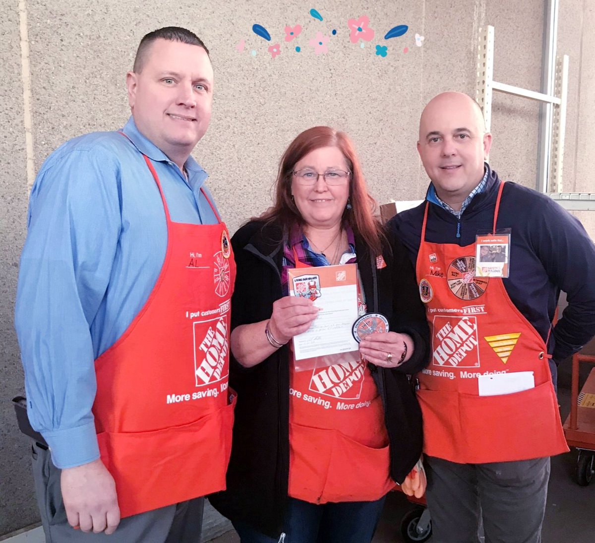 Judy09186018's tweet photo. Great walk with Al &amp; Mike at 2611 its always great to see them &amp; even better when you get recognition!!! @corelli189 @David42922 @THDMikeP @JasonArigoni https://t.co/cGYtVyKJmQ