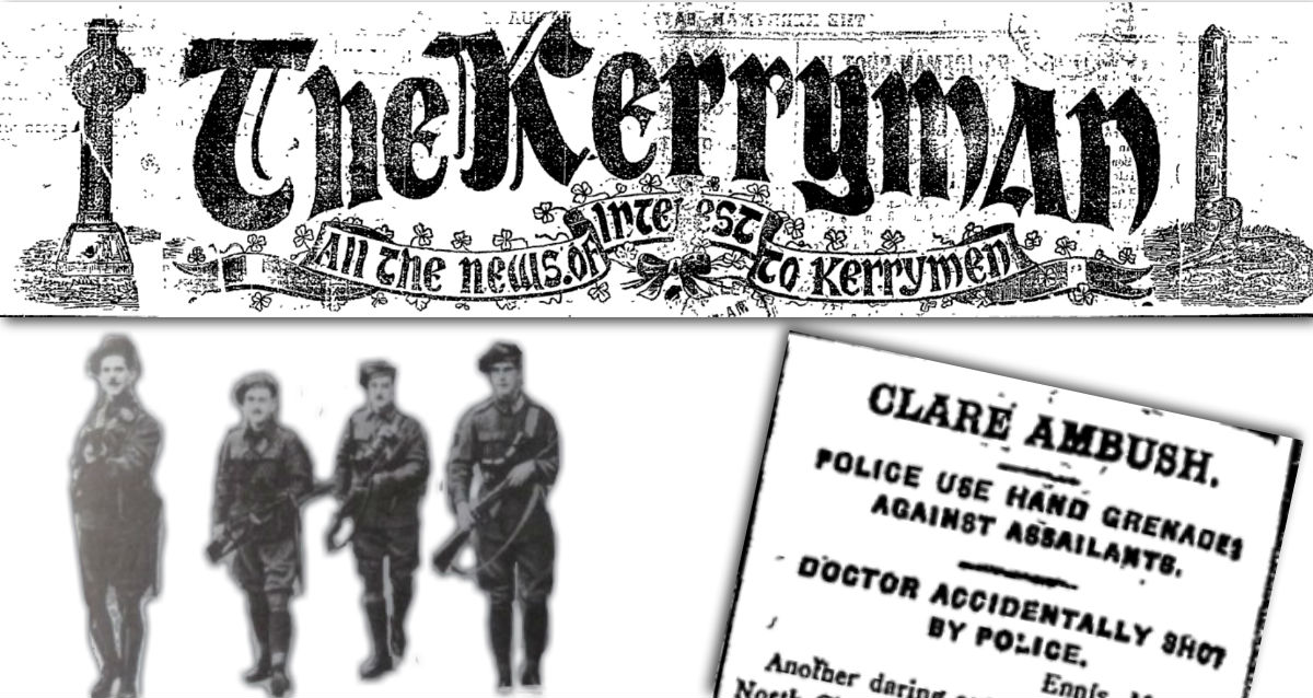 Jan 1920 IRA attack RIC barracks in #Clare #WAROFINDEPENDENCE #IRISHHISTORY #HISTORY #ARCHIVES Download: bit.ly/2ZPsRM5 #digitalarchive #clare