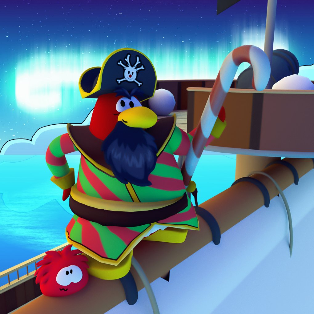 PaloniteCP's tweet photo. How Rockhopper was made for 
@CPenguin3D Christmas Party 2019 🎄

Thread!🥳
#ClubPenguin3D
#BehindTheScenes https://t.co/ML4mZShYIH