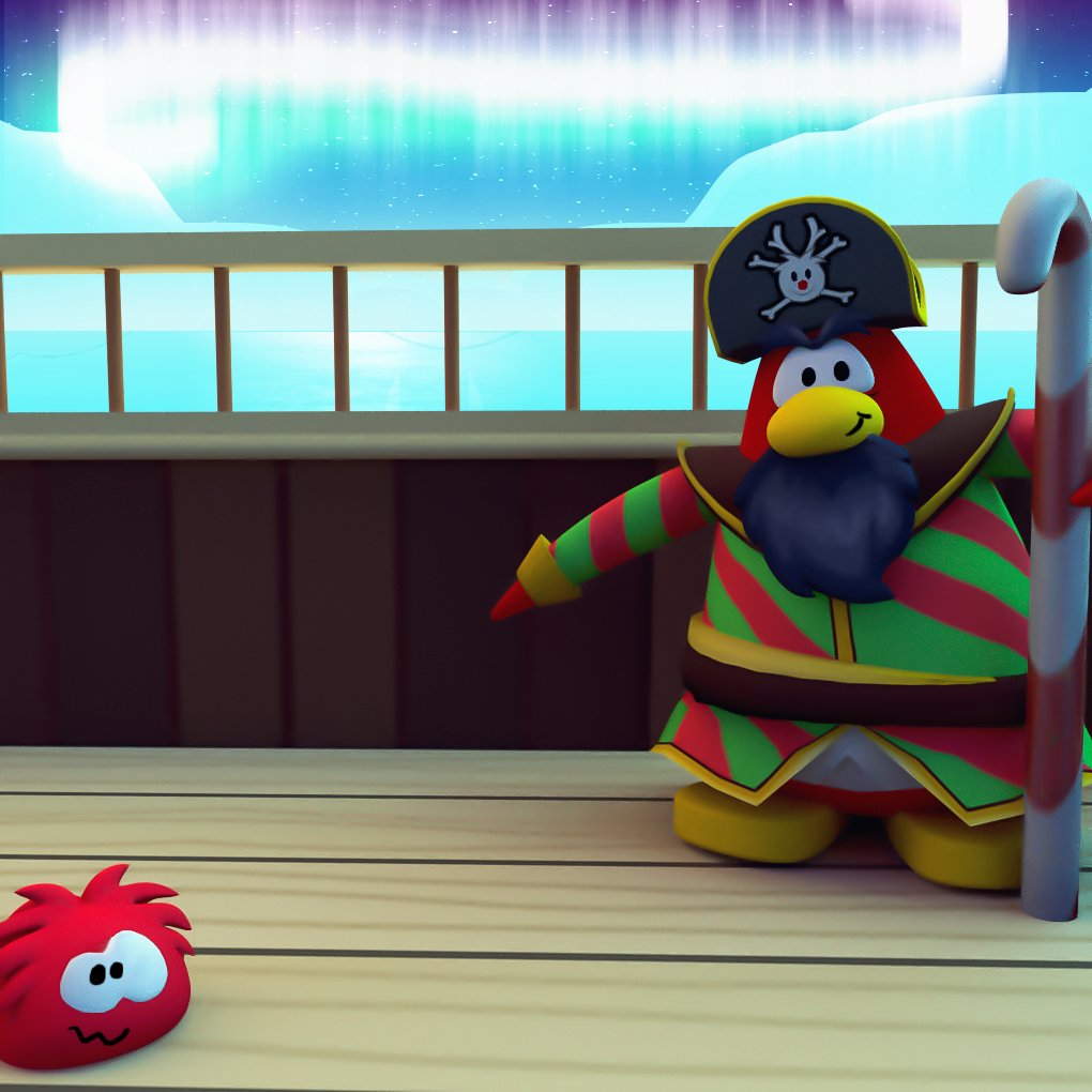 PaloniteCP's tweet photo. How Rockhopper was made for 
@CPenguin3D Christmas Party 2019 🎄

Thread!🥳
#ClubPenguin3D
#BehindTheScenes https://t.co/ML4mZShYIH