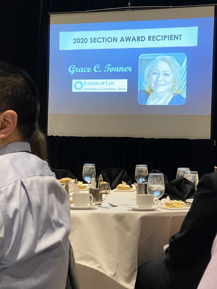 Congratulations to Grace Tonner, the 2020 AALS LWRR Section Award winner. Most deserving! #AALS2020