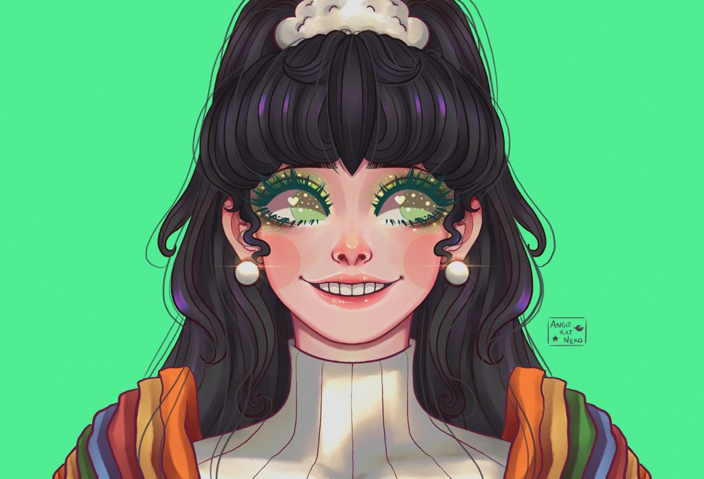 AngieKatNeko's tweet photo. 👁👄👁 #bamvi #art #procreate #aesthetic https://t.co/oqASnjWU1p