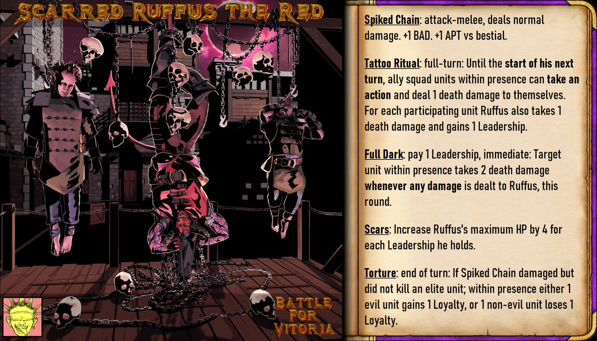PunkThisStudios's tweet photo. His #scars imprison his thoughts; a #fulldark mentality.
His rituals of #pain, and #torture cannot be escaped;
sooner would you welcome #death.
https://t.co/q8jay0o1T7 - A #competitive #tabletop #wargame
#strategygames #gamedev #boardgames #indiegames #ogrebattle #wargamming https://t.co/2x8lk25ZBn