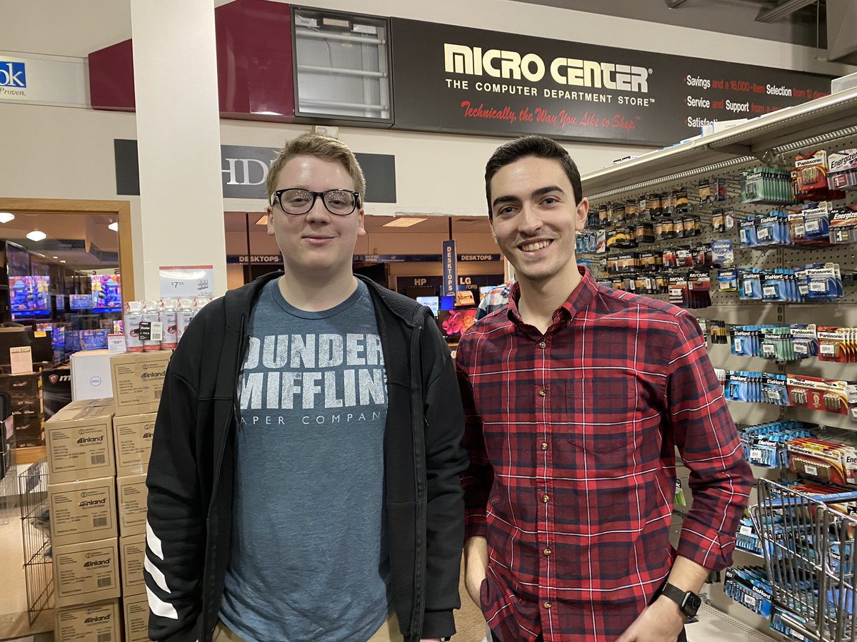 NHarsanyi's tweet photo. I may look terrible, but thanks for coming out and meeting us fans today @LukeMiani! And also thanks for the project iMac, I can’t wait to get started on it! https://t.co/A8Tn36Om0x