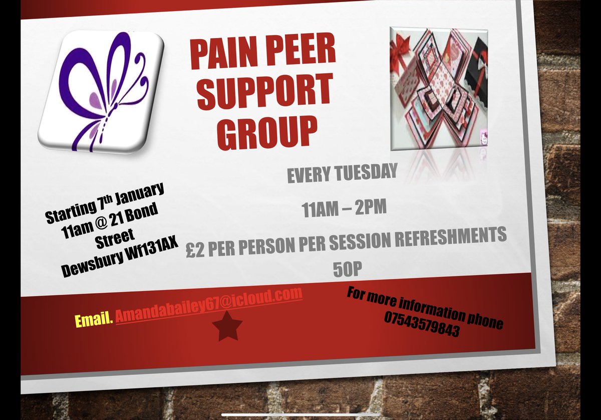 PainPeerSupport's tweet photo. Do you have pain.? If yes then we are the group for you, come as see @joanneconnects @FusionFoodBank @KirkleesCI @KirkleesComPlus @DewsburySmile1 @AnxietyUK @cr8tivekirklees @CreateSpaceS2R @ThriveAtConnect @tslkirklees @Tamsin_Mac_ https://t.co/4CRPCkRqkA