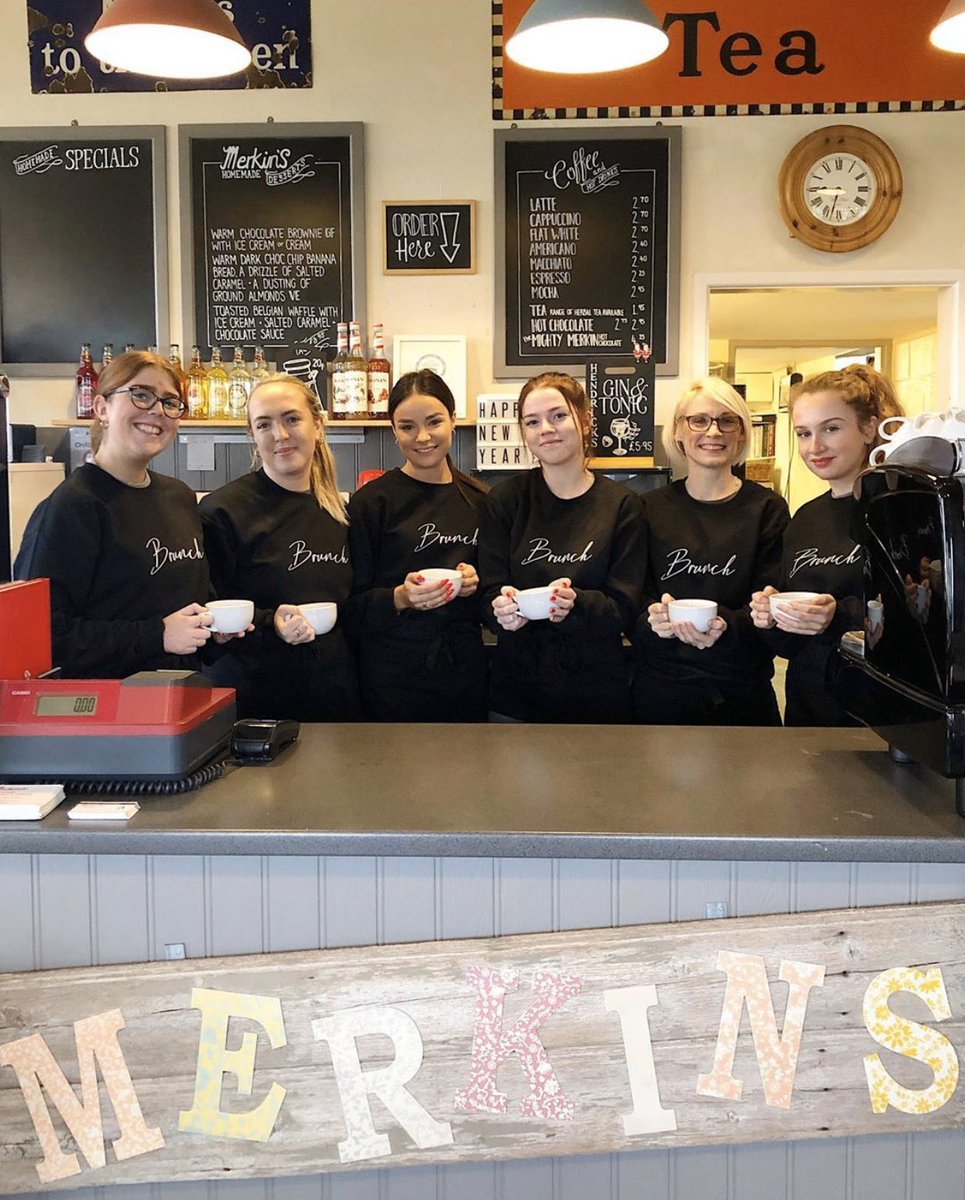 We are Back, Happy New Year ! Our Brunch Sweatshirts are available to buy in our Gift Shop #merkinscafe #bradfordonavon #wiltshire #farmcafe #crew #breakfast #brunch #coffee