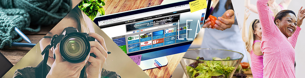 a collage of different photos spliced together. people are being active and engaged in hobbies