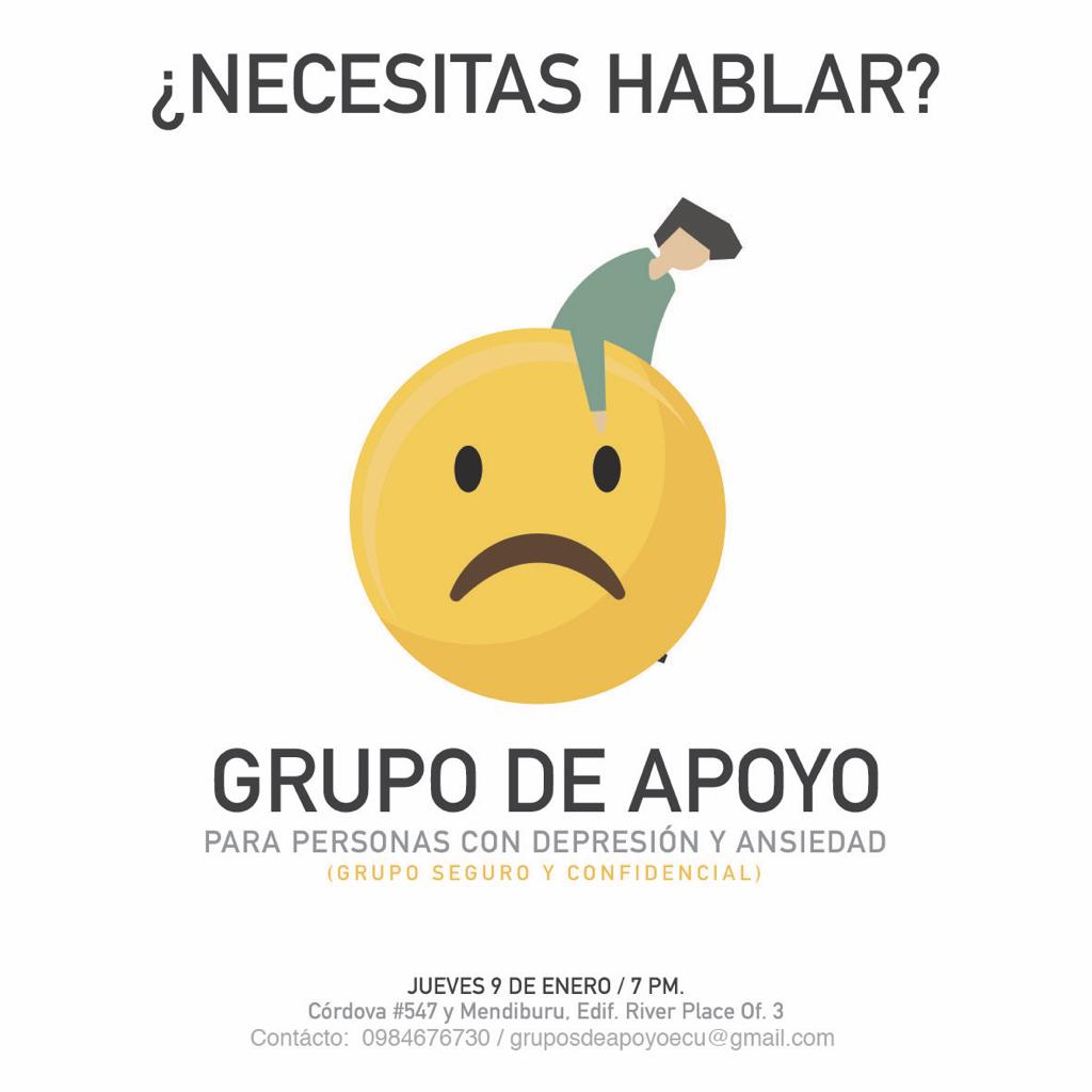 TefaPF's tweet photo. ¡Hola! les cuento,la 1era reunión fue excelente y vamos a realizar la 2da el 9 de enero, quisiera que me ayuden a compartir la información. Grupo de apoyo para personas con depresión, lo coordino junto con @agomezfeist y @paoCercado.Si crees que alguien lo necesita,da RT. Abrazos https://t.co/V6kbxSXYCJ