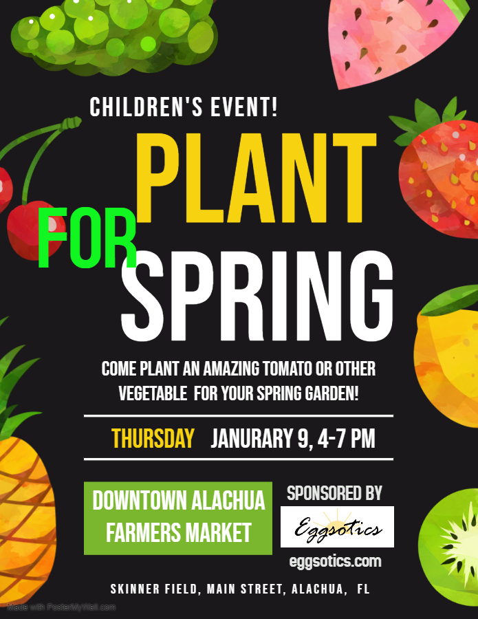 kevinfolta's tweet photo. Gainesville Area Friends- I'll be helping kids start their spring garden on Thursday January 9.  Downtown Alachua #farmersmarket      FREE!! https://t.co/lJlmC1TPJ1