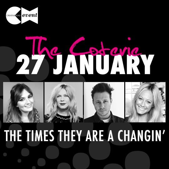 creativeheadmag's tweet photo. The times they are a changing! Join us as #TheCoterie kicks off for 2020 in London on 27 January with a stellar line-up, which includes journalists @LisaOxenham_MC &amp; @madsabouttown, plus industry experts Luke Hersheson of @hershesons &amp; @ZoeIrwin: https://t.co/5iP1PhN2EM @JOICOUK https://t.co/SyCJKDinOp