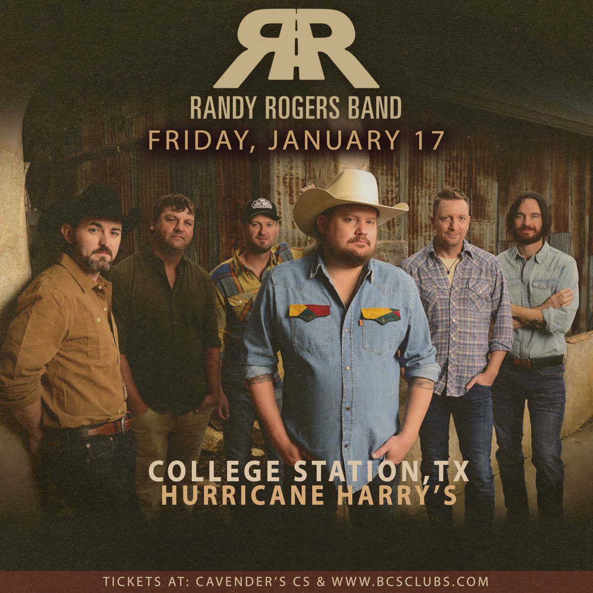 HarrysBCS's tweet photo. RT &amp; TAG a Friend 4 a Chance To Win a FREE Pair of Tix To See The @RandyRogersBand Live In Concert w/ Guest @TheWillBeckmann Friday 1/17 9pm! *Must be following to be entered in drawing* Tickets On-Sale NOW At Cavender’s &amp; On-Line Here-> https://t.co/o3badFC7BH https://t.co/SSMezPUIK3