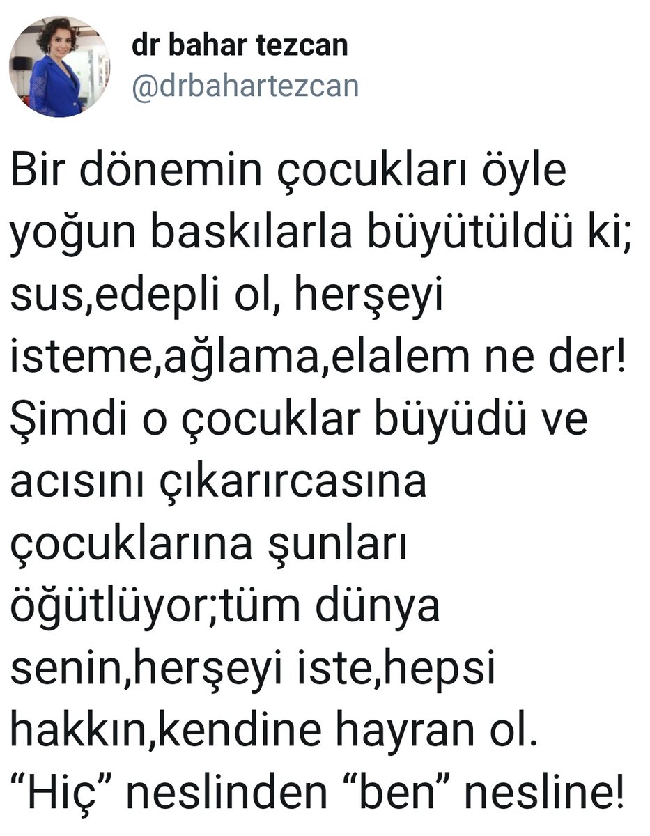 “Hiç” neslinden “ben” nesline..