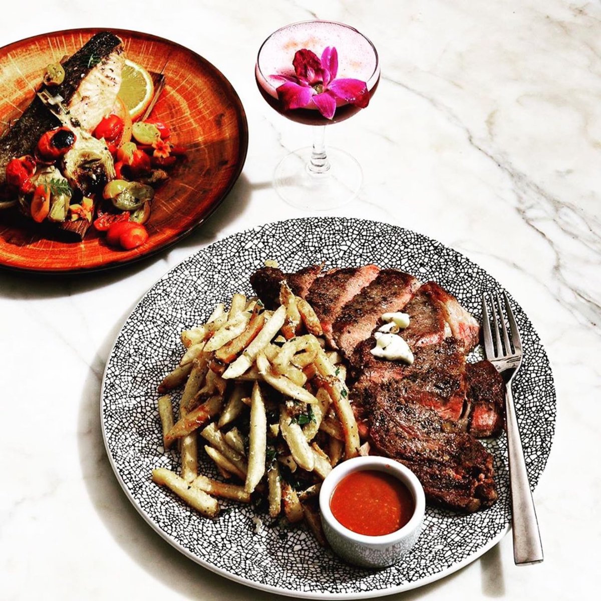 Tonight, definitely the ribeye au poivre- or no, maybe the citrus cedar plank salmon... #nobadchoices #share #feast #loveindy #welcome <a href="/LeMeridienIndy/">Le Meridien Indy</a>