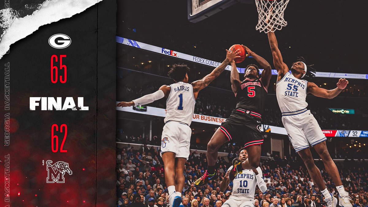 UGABasketball's tweet image. UPSET‼️

FINAL - 65 UGA 62 UM