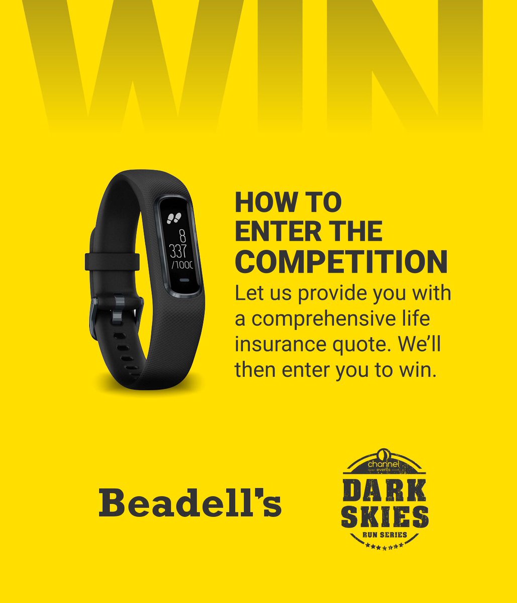 Enter any of our #darkskiesseries night running events and allow <a href="/BeadellsA/">beadells mortgage advice</a> to quote you with life insurance from <a href="/Vitality_UK/">Vitality UK</a> and you could win a <a href="/GarminUK/">Garmin</a> viviosmart fitness tracker! #winning #nightrunning #lifecover 😃🏃🏽‍♂️💨✨🌙