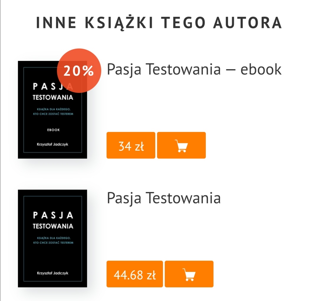 JadczykBugfree's tweet image. Promocje jeszcze trwają na Ridero i leanpub. Warto skorzystać z okazji.

leanpub.com/pasjatestowani…

ridero.eu/pl/books/pasja…