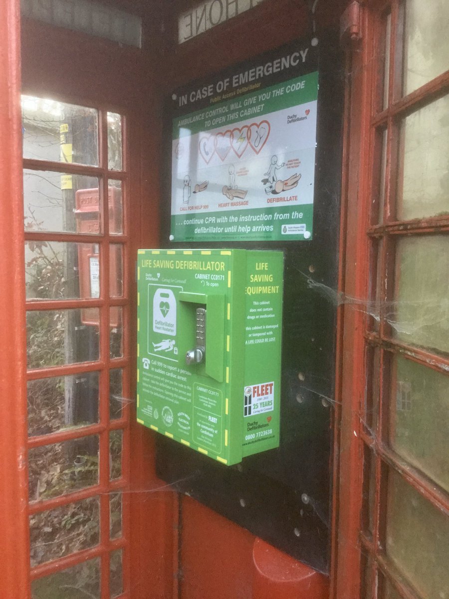 Cabinet 114 is installed - located within the #telephonebox at #Cardinham #Bodmin, this is now rescue ready

#defibrillator #aed #Cornwall 
<a href="/AlanOdgers/">Alan Odgers</a> <a href="/SWESolutionsLtd/">SWE Solutions Ltd</a> <a href="/HeartSine/">HeartSine</a> @BodminResponder <a href="/lovebodmintown/">Love Bodmin</a> <a href="/BodminChamber/">Bodmin Chamber of Commerce</a>