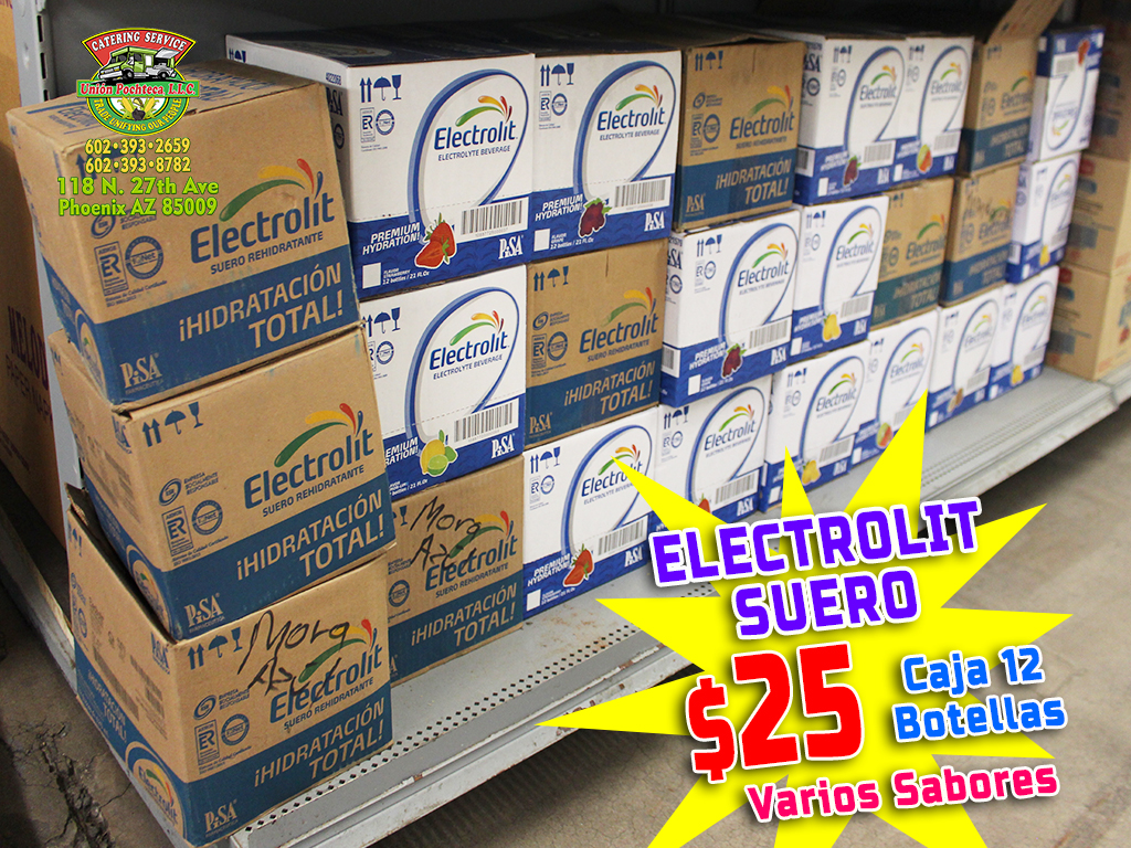 UnionPochteca's tweet photo. $25 ELECTROLIT SUERO Caja 12 Botellas🥤🥤🥤
Ordenes, Precios y Productos -602.393.8782
#UnionPochteca #FoodTrucks #RestaurantPhoenix #FastFoodPhoenix #StreetFood #FoodInWheels #ElectrolitSuero 118 N. 27th ave Phoenix AZ 85009 https://t.co/mhX3MOcWlQ