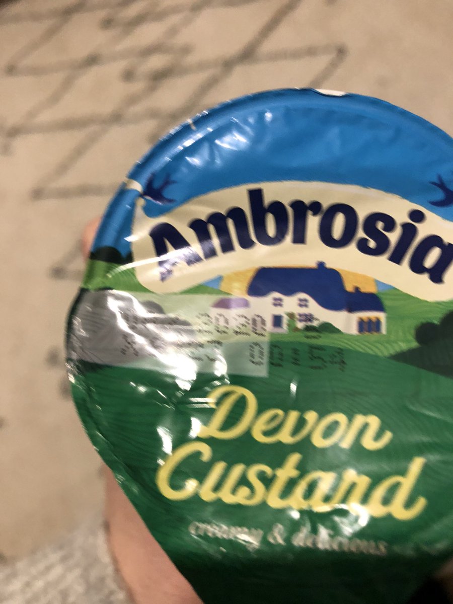 joeg0109's tweet photo. Hey @AmbrosiaDessert - was looking forward to some Devon custard (bought today from @sainsburys) and it had something very unwelcome in it! Had sent the whole thing sour and rotten- not sure what it is! https://t.co/XJumeHaZYF
