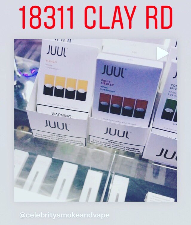 CelebrityCBD's tweet photo. 🔥JUUL SALE🔥
•
•
•
18311 Clay rd #Juul #vape #Vapes #vaping #ejuice #nicsalt #puffbar #legit #rickandmorty #smoke #smoking #smoker #smokes #vapeshop #vapestore *Must be 21+ years old https://t.co/RrSMXGnJyC