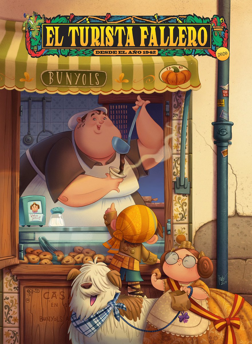 Així serà la portada de la revista 'El Turista Fallero' 2020. Una entranyable creació d'Isa Falcó #TF2020 #falles2020 #falles #València #fallas #fallas2020