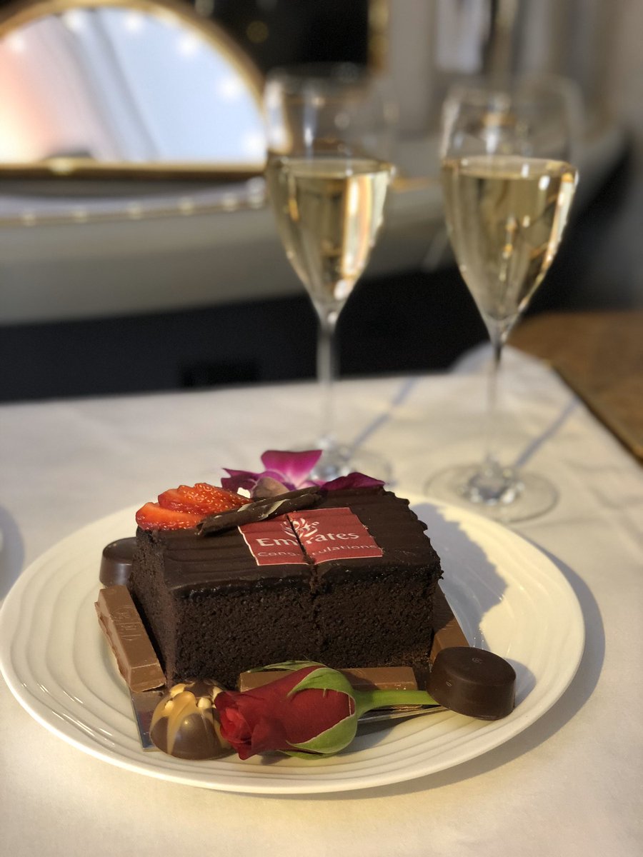 jcooper_au's tweet photo. 🥂🍾 Commemorating our #honeymoon in @emirates #firstclass. 🥰 Thank you to the crew for making it such an incredibly memorable flight. 👏🏻👨‍❤️‍💋‍👨 https://t.co/IBIao84Vyv https://t.co/c7STblcq3m