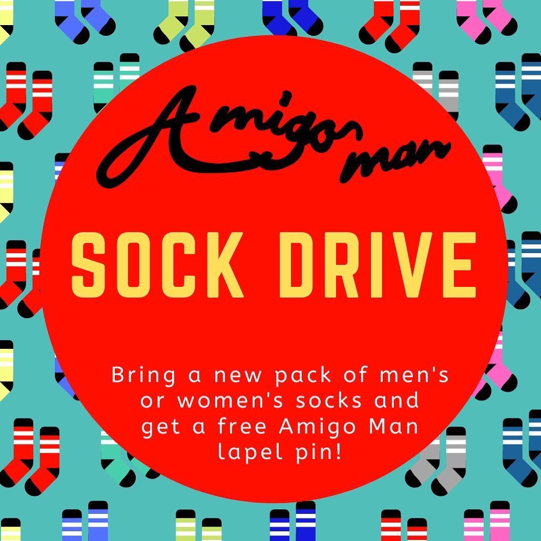 Don’t forget to donate socks! You can drop them off at my Winter Lodge! 🧦