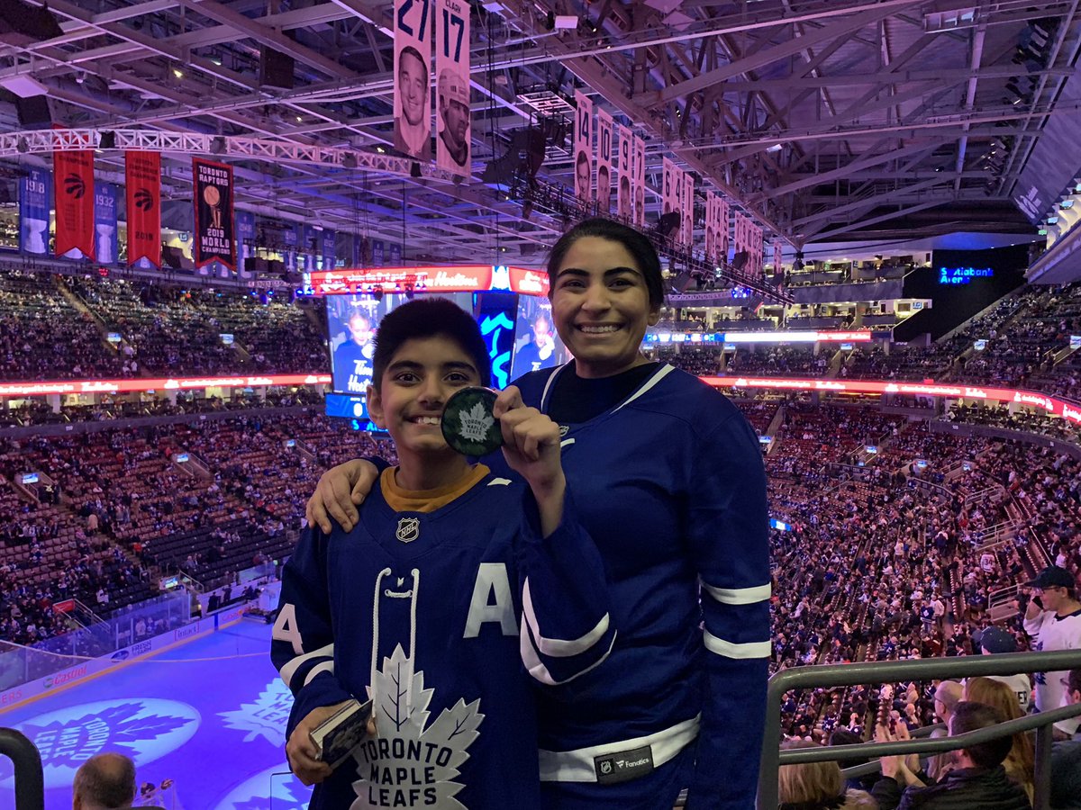 Maleehashahidrc's tweet image. Our first game together @MapleLeafs #leafs #leafsgame