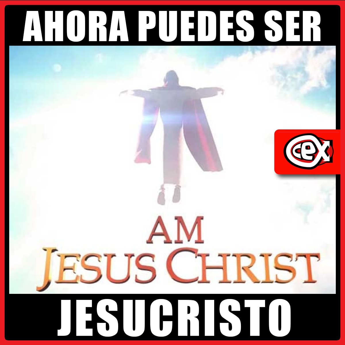 CeXMexico's tweet photo. El equipo de desarrollo #SimulaM ha anunciado #IAmJesusChrist el juego que simulará la vida de Cristo de una forma realista y respetuosa. Podremos realizar hasta 30 tipos de milagros diferentes como sanar gente, caminar sobre el agua o multiplicar los alimentos. #CeX #Webuy https://t.co/SUU8dydUXB
