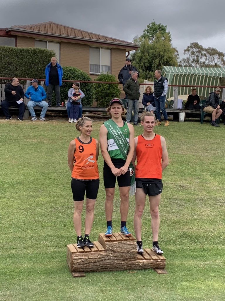 VicAthLeague's tweet photo. RESULT: Dual Heating &amp; Air Conditioning 1600m Restricted, won by Samuel Anderson #DaylesfordGift https://t.co/FP7fI4vrWn