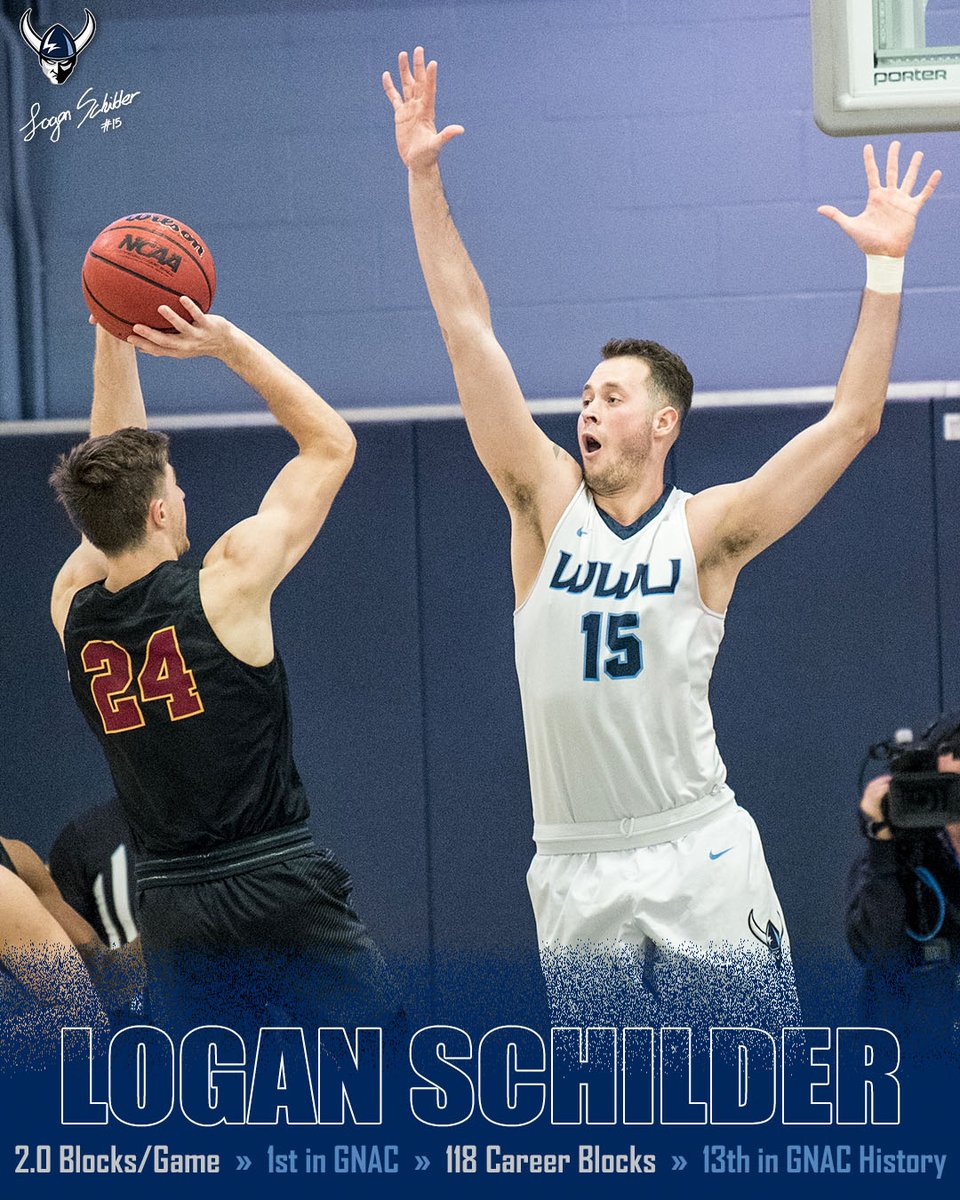 WWUAthletics's tweet photo. ππΆπ± π¬πΌπ ππ»πΌπβ
That @WWUHoops senior center Logan Schilder leads #GNACMBB with 2.0 blocked shots per game and is 13th in conference history with 118 career blocks?
#VikingNotes https://t.co/geznxtmam8