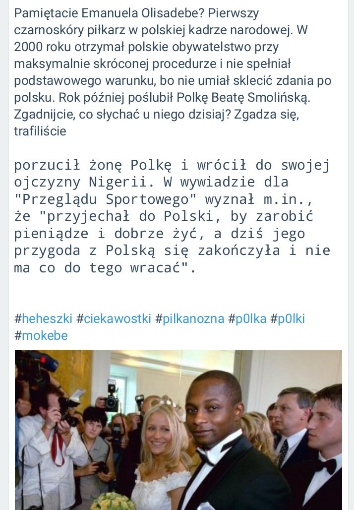 gosk82's tweet photo. W zwiazku z #SportowiecRoku naszlo mnie na wspomnienia
Pamietacie #Olisadebe nr 4 w plebiscycie w 2001 roku ( źródło: https://t.co/7oNb7LfeR2 ) https://t.co/5YAHLSS87s