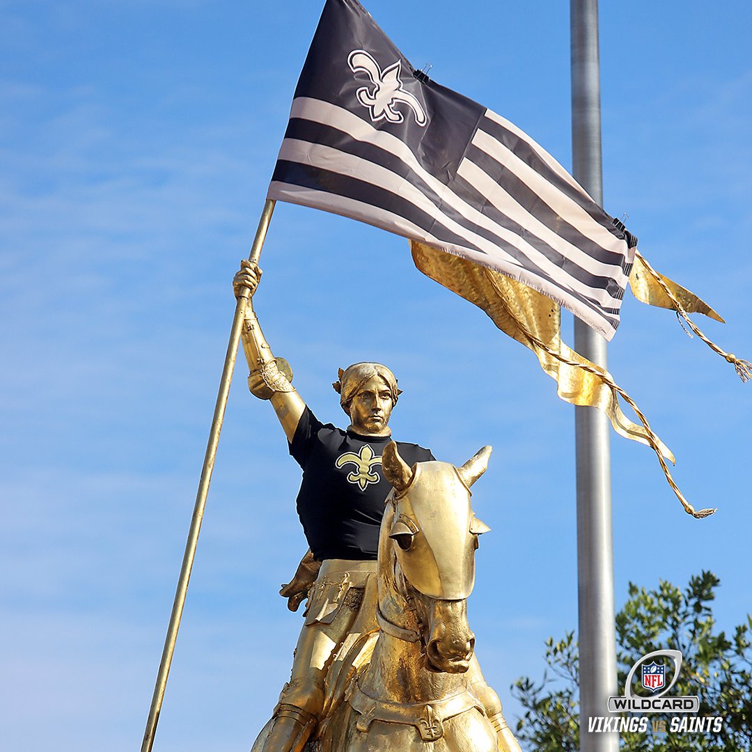 Saints's tweet photo. The @MBSuperdome and the city are doing their final prep for Sunday's game - get ready to... 

bring the NOISE! 🗣🗣🗣

#NotEnough | #MINvsNO https://t.co/ZOLmaHXaDc