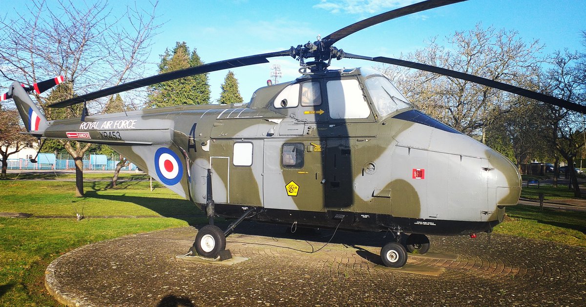 Westland Whirlwind HAR.10 XR453/A gategaurd at <a href="/RAF_Odiham/">RAF Odiham</a> looking good in the sun today.

This airframe was based at Odiham for a few years of its service before becoming a permanent fixture in 1985 having previously served with <a href="/230SqnRAF/">230 ‘Tiger’ Sqn RAF</a>.
