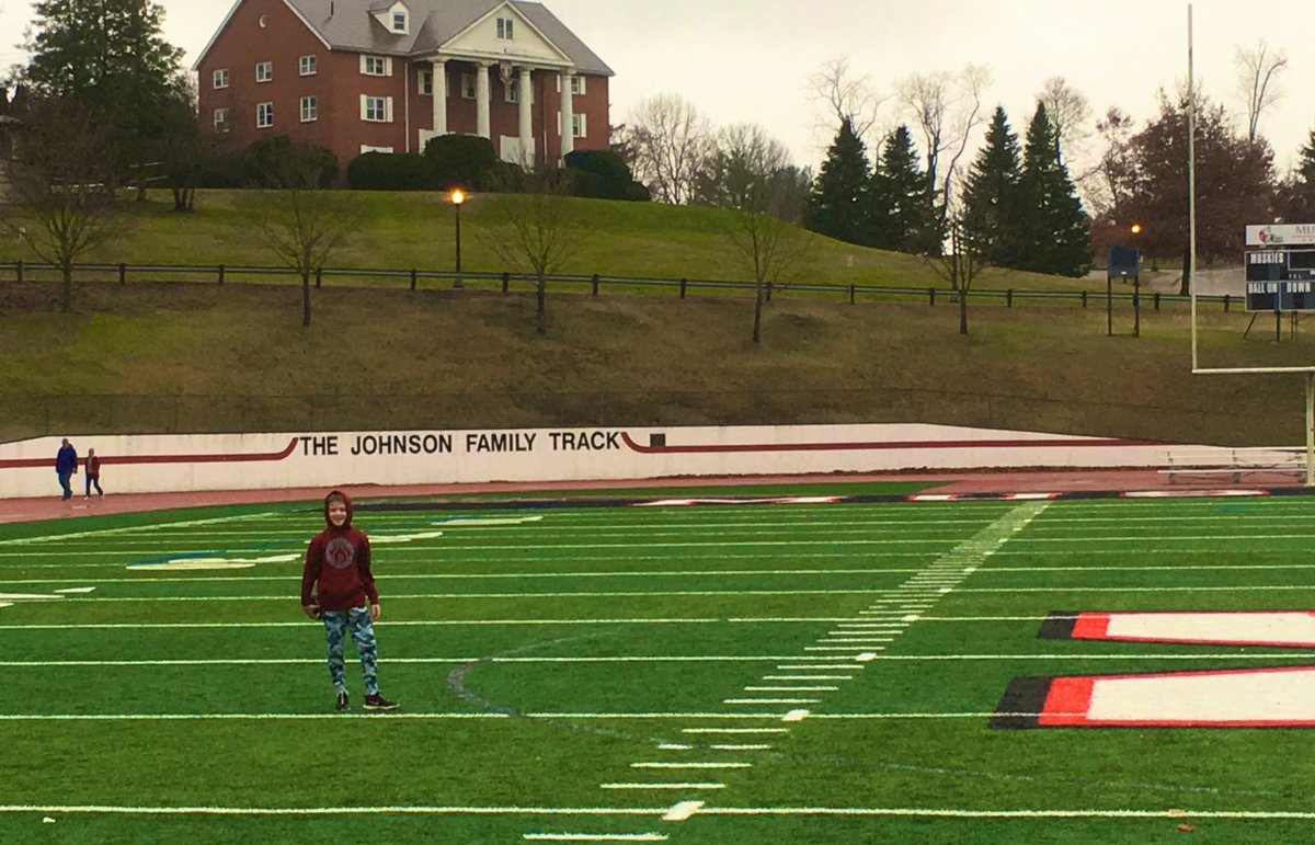 coach_mattvk's tweet photo. Cohen’s unofficial visit to Muskingum University went well. No announcement on choice. Few more OAC schools to check out. #BestSetting #LongMagentaLine https://t.co/1x0TCZVzbd