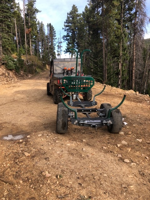 WoodlandMills's tweet photo. Out in the woods, on her maiden voyage. Thanks for the photo Patrick B! #multilander #woodlandmills #multilanderpro #loggingtrailer #atvtrailer #sawmill #portablesawmill #forestry https://t.co/wRK00ds9W9