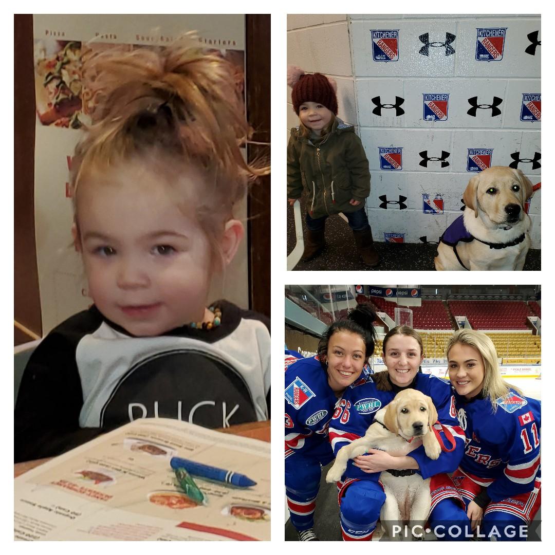Sometimes cute kids &amp; puppies come to cheer for us. #River #JuniP #Rangerfans #NSD #nsd2020 💙❤