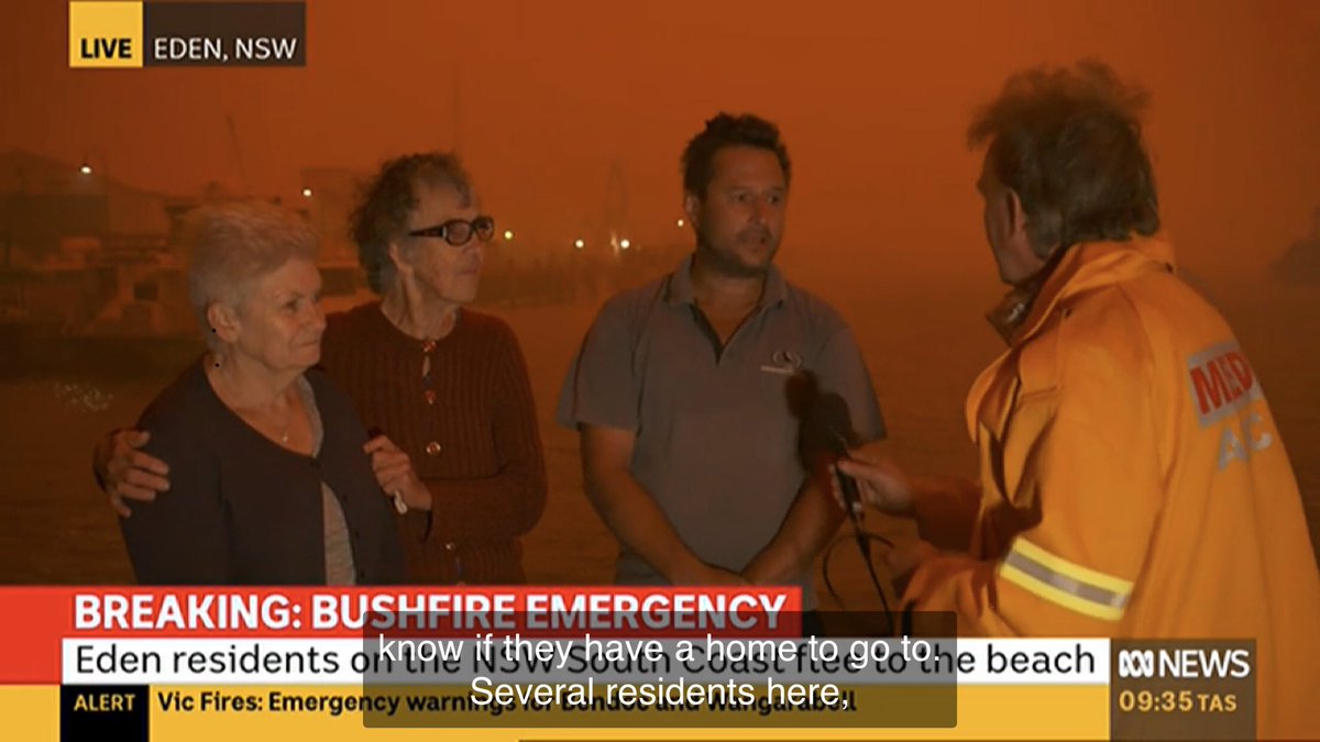 The town of Eden in Southern NSW right now .. 9.30am. Incredible. <a href="/abcnews/">ABC News</a>