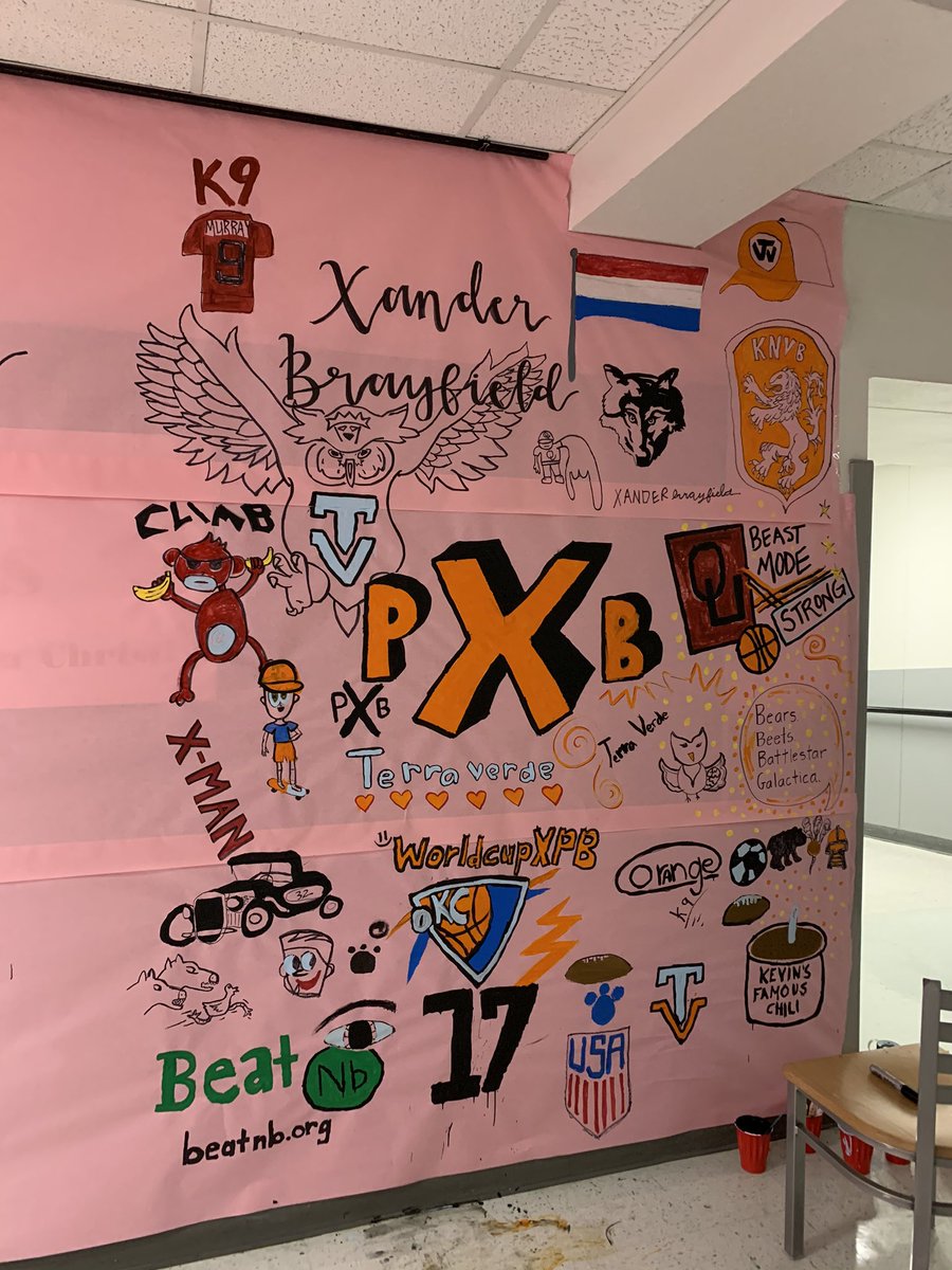 kirstendebeurs's tweet photo. Wall for Xander! #Spudweek #Beatnb https://t.co/pYyjWrGlVF