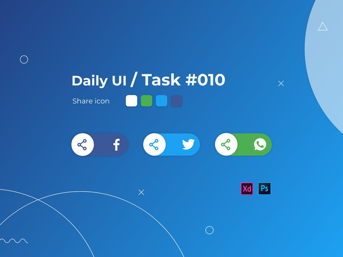Maryemkhatab's tweet photo. Daily UI Challenge Task 010
socialmedia share icons ...
#DailyUI #uiux #ux #uxdesign #daily #design #Icon #app #ios #Android #010 #Profile #settingpage #webapp #uidesign #404page #Webdesign #musicapp #play #design #designthinking #darktheme #icondesign #socialmedia https://t.co/PBn1h6Mdwi